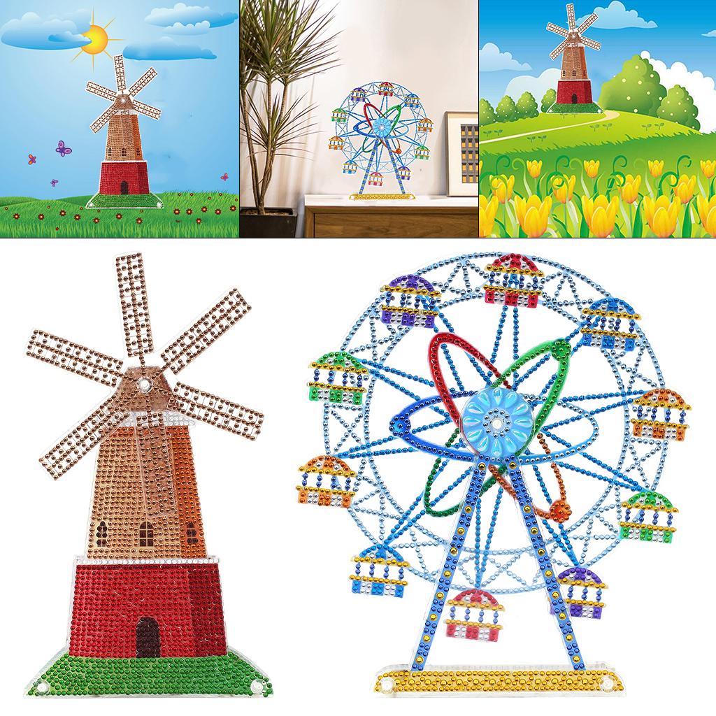 Ornaments Painting by Numbers Kit Diamond Painting Decorations Home Decor Windmill