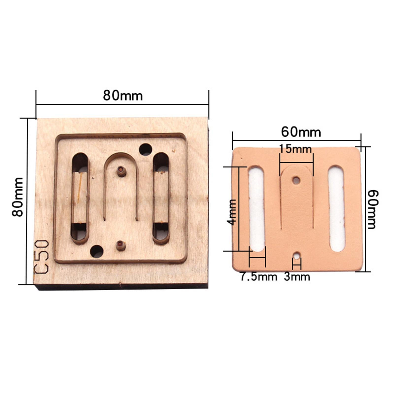 Leather Craft Cutting Die Template DIY Stencils Hollow Mold Belt Buckle