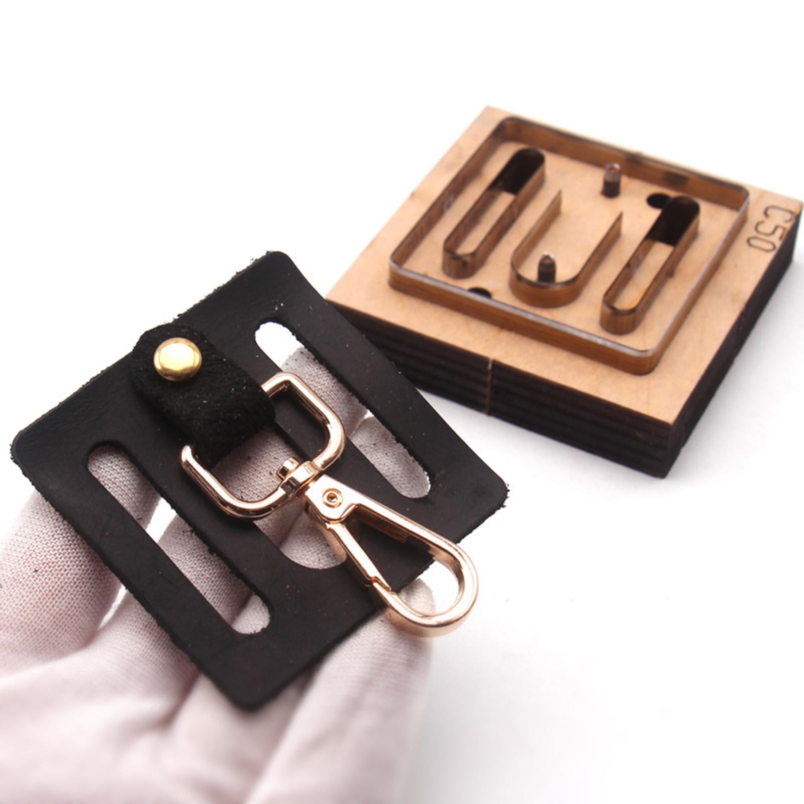 Leather Craft Cutting Die Template DIY Stencils Hollow Mold Belt Buckle