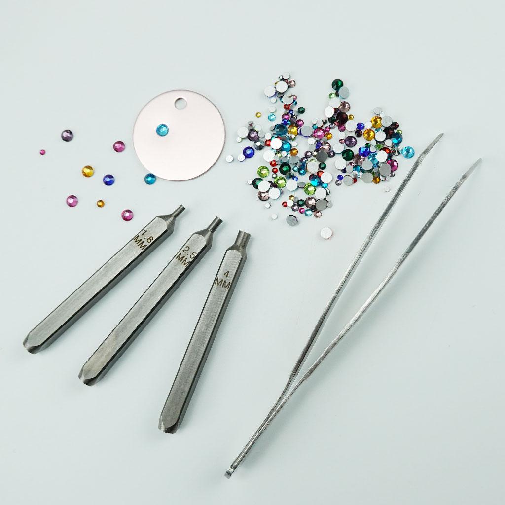 Crystal Setter Kit Assorted Crystals Hand Stamping Jewelry Embellishments