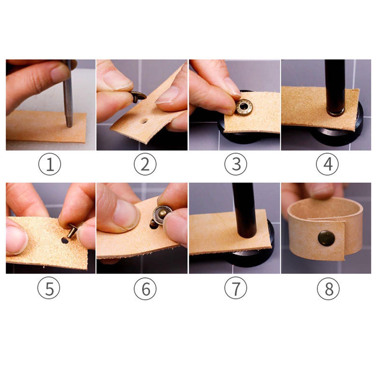 DIY Leather Craft Tool for Punch Hole and Install Rivet Button Heavy Duty