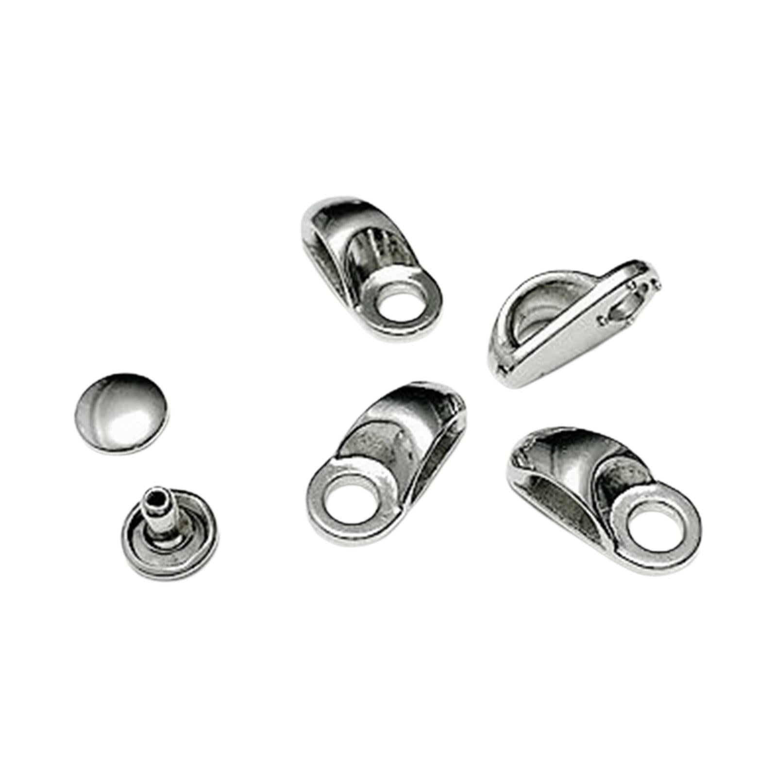 Boot Lace Hooks for Leather Craft Mountaineering Shoes Bag Silver 18×8.5mm