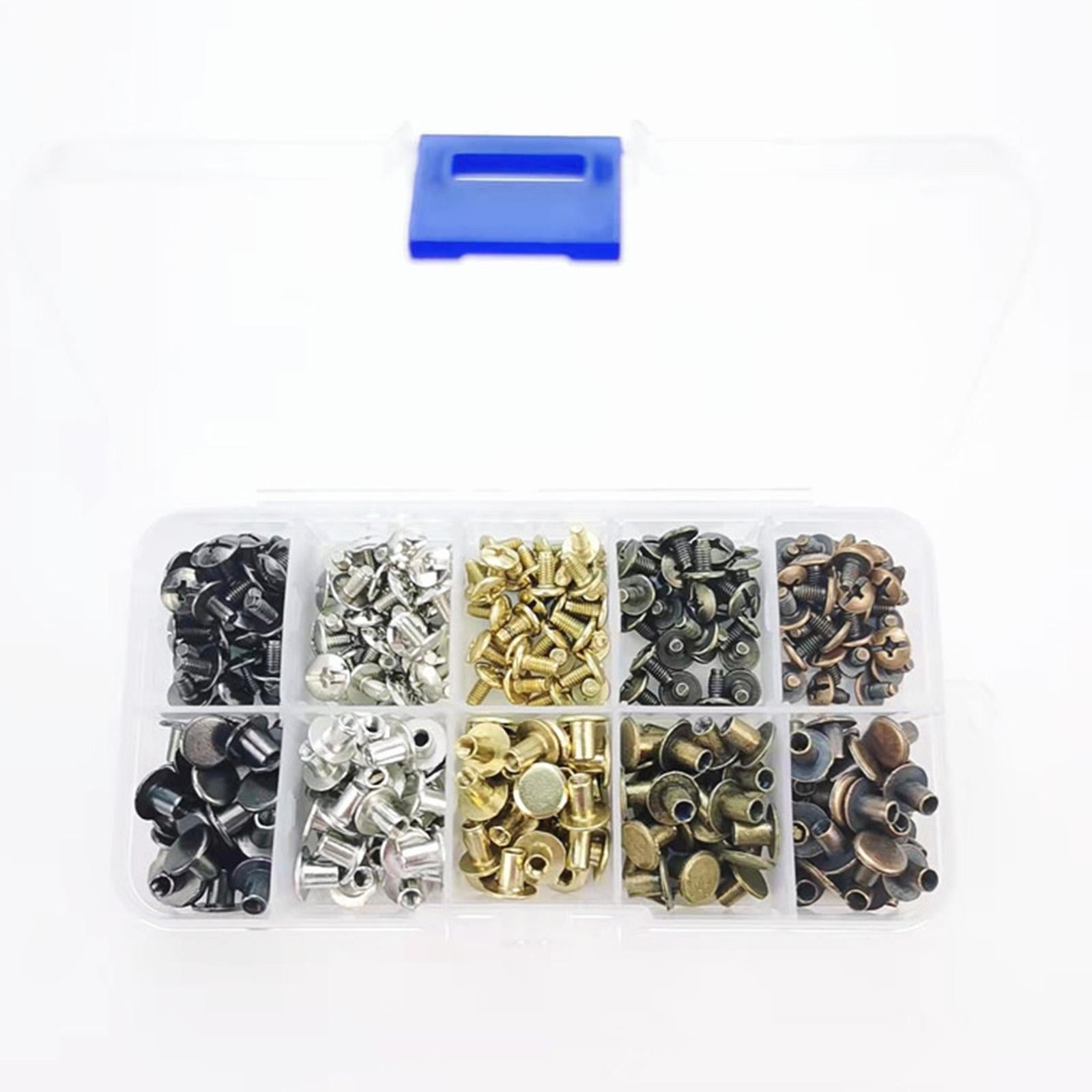 150 Sets Leather Rivets Metal Studs Fabric Tool Sewing Handbags Jeans Nail