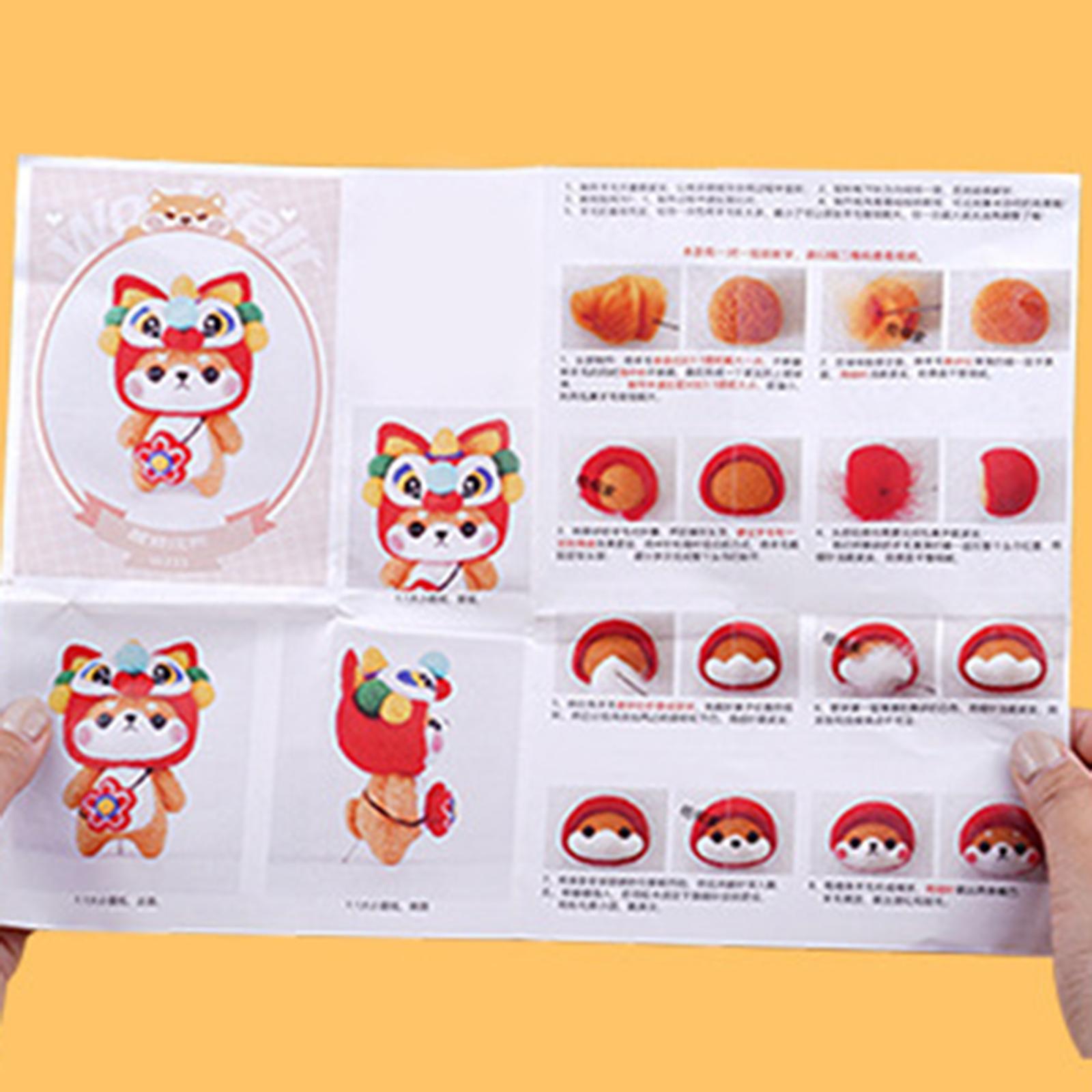 Needle Felting Kit Felt Work Tools Beginner Supplies Foam Pad Wool Roving