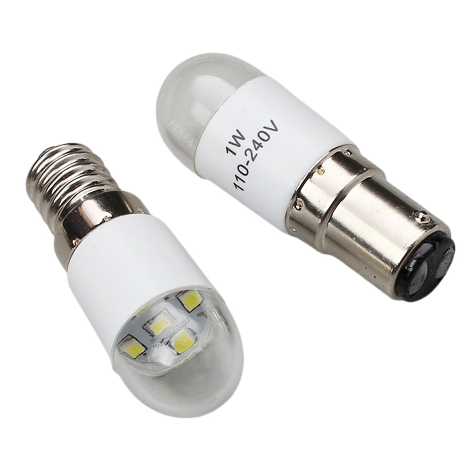2Pcs Universal Sewing Machine LED Light Bulb E14 BA15D Screw in Type 220V