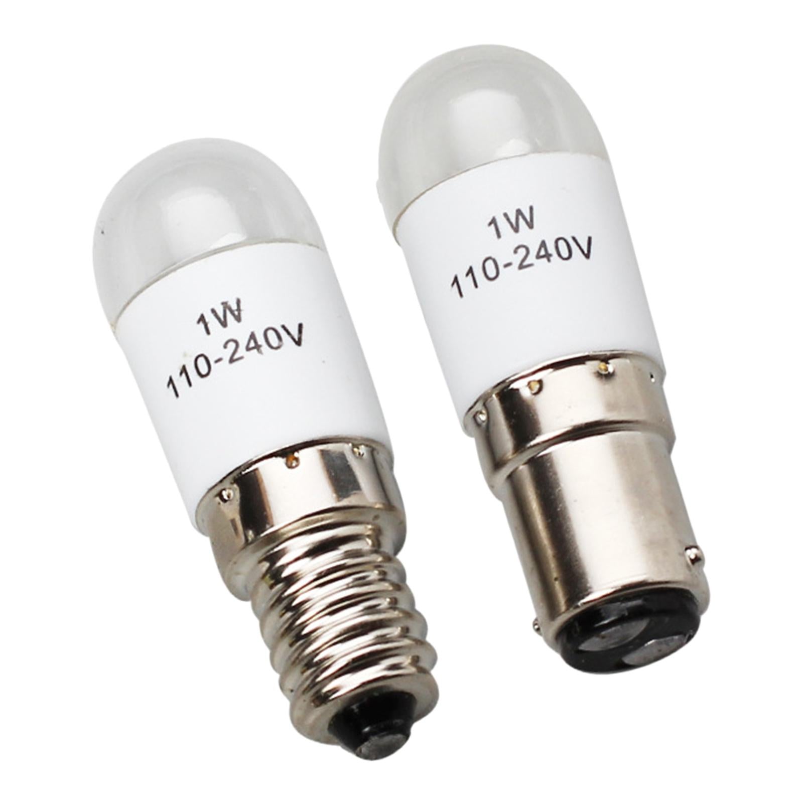 2Pcs Universal Sewing Machine LED Light Bulb E14 BA15D Screw in Type 220V