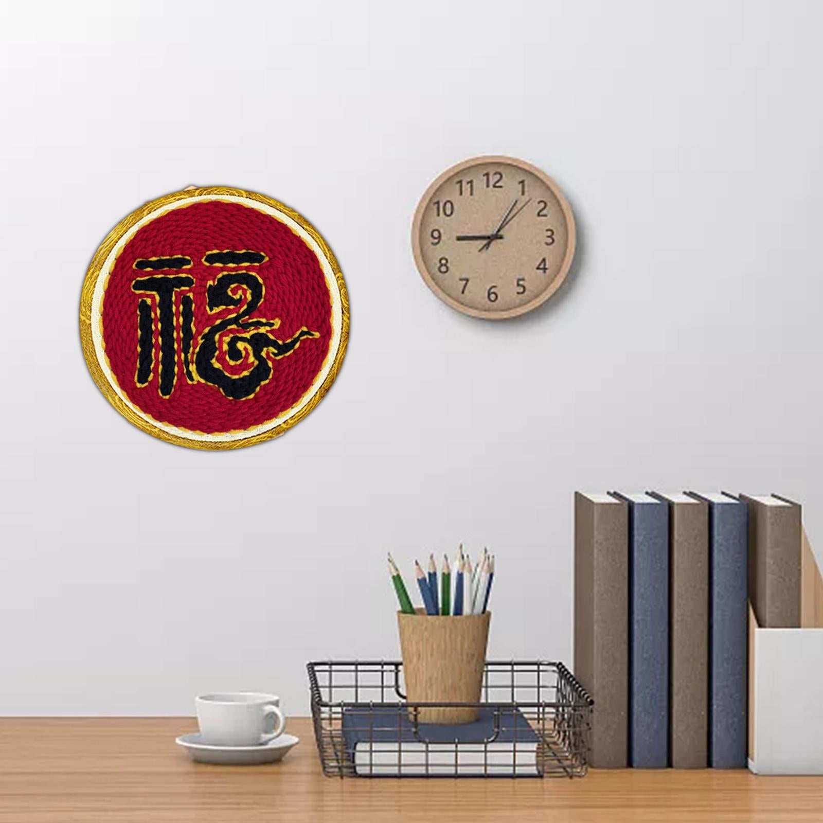 Handmade Punch Needle Embroidery Kit DIY Cross Stitch Kids Adults Tools Gift Red Black