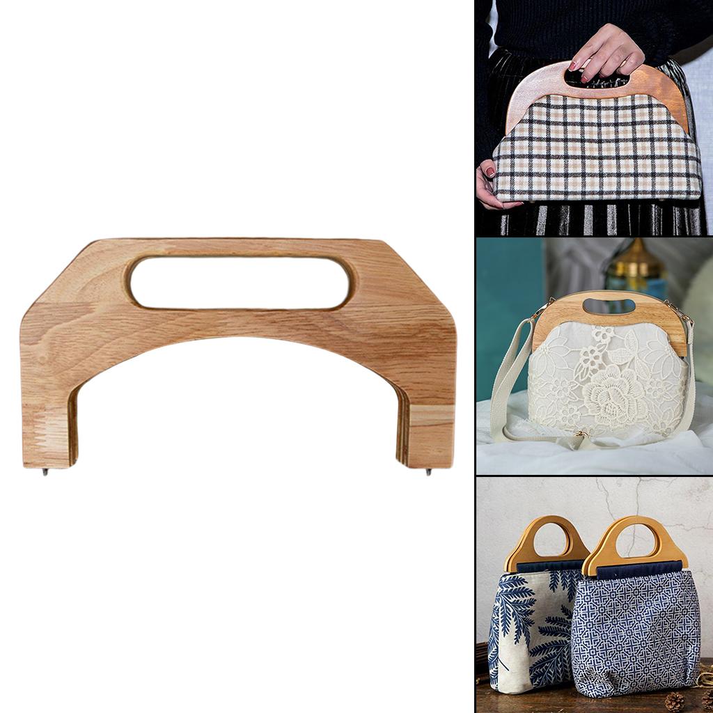 Wooden Handbag Bag Handle Replacement Handcrafted Accessories 23x12cm