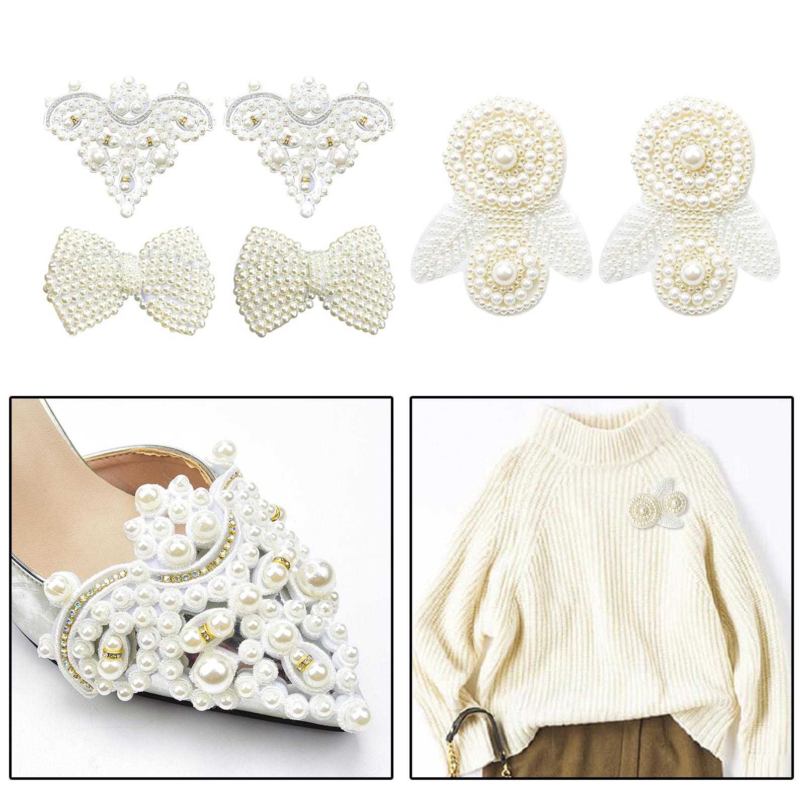 Crystal Pearl Shoe Clips Women Wedding Banquet Boots Charms Jewelry Decor 12x9.8cm