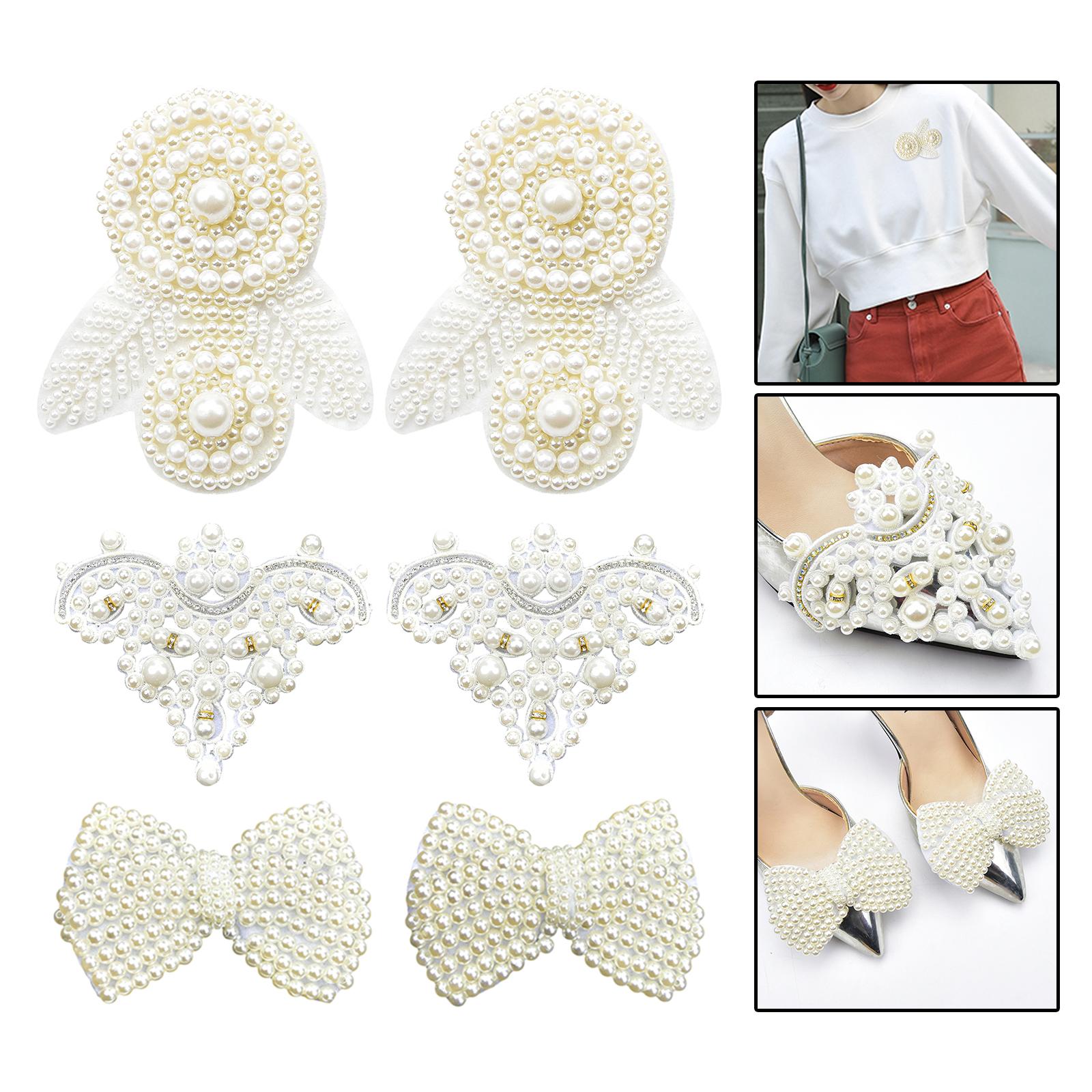 Crystal Pearl Shoe Clips Women Wedding Banquet Boots Charms Jewelry Decor 12x9.8cm