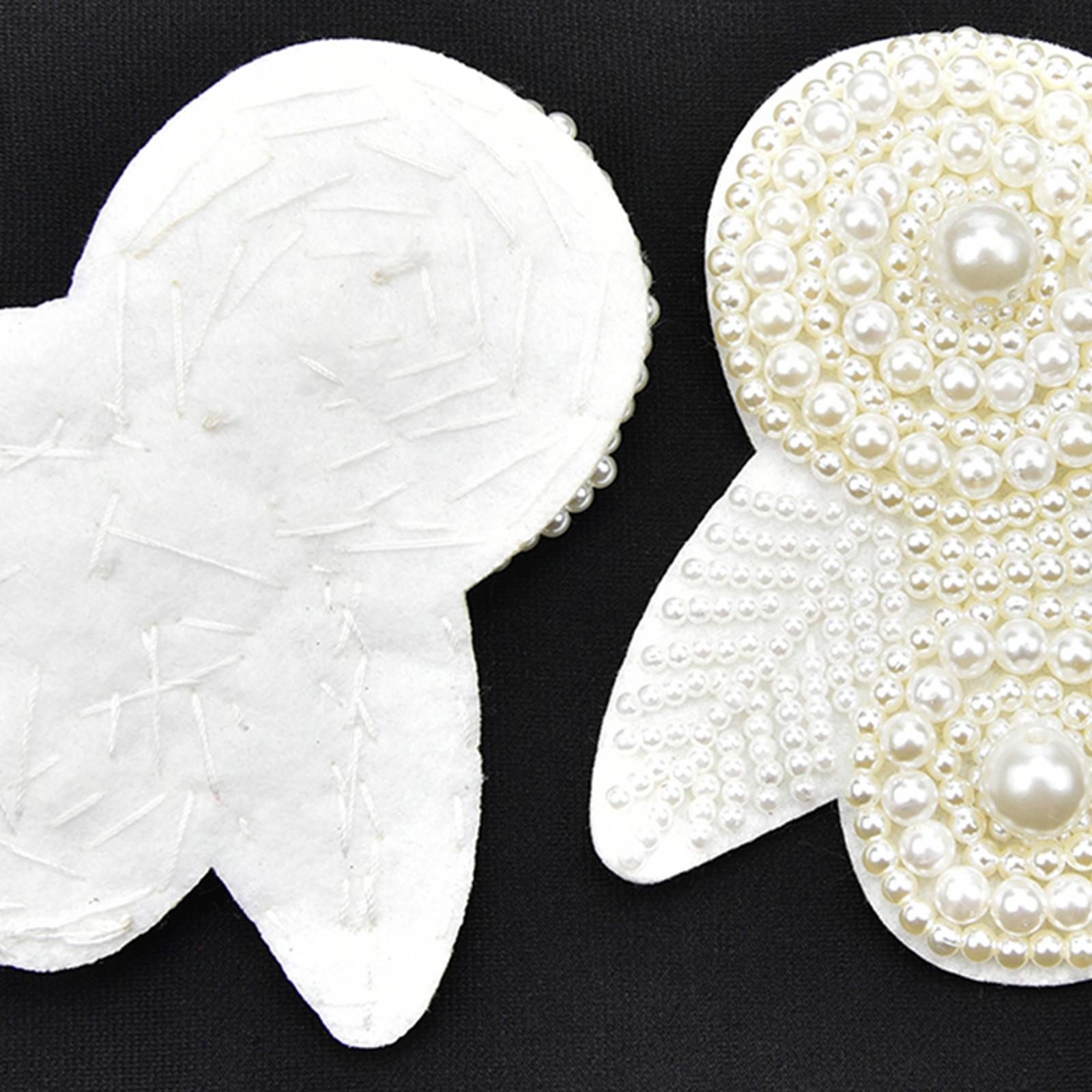 Crystal Pearl Shoe Clips Women Wedding Banquet Boots Charms Jewelry Decor 10.5x8.7cm