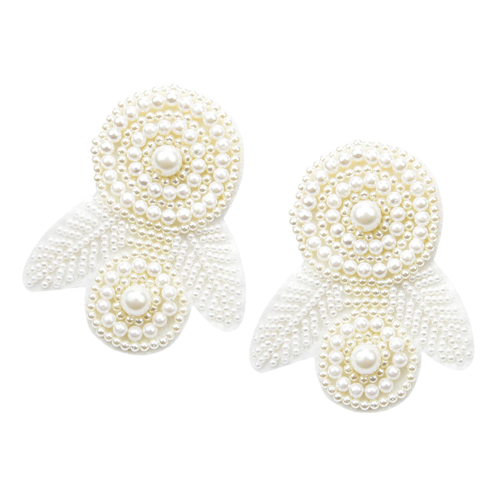 Crystal Pearl Shoe Clips Women Wedding Banquet Boots Charms Jewelry Decor 10.5x8.7cm