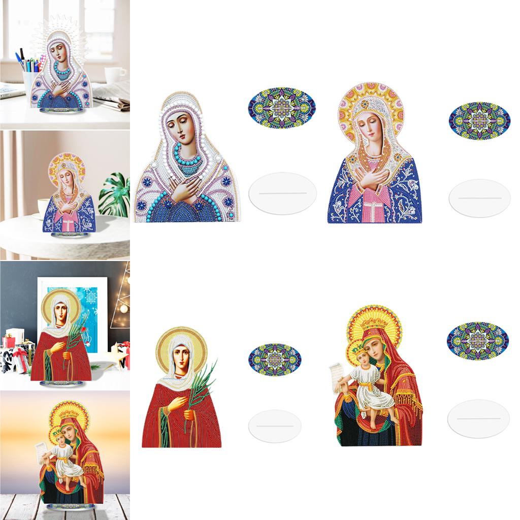 Creative Diamond Painting Arts Craft Religions Decor Ornaments White Blue
