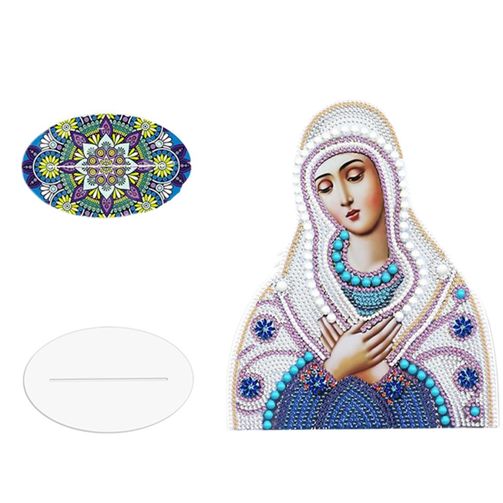 Creative Diamond Painting Arts Craft Religions Decor Ornaments White Blue