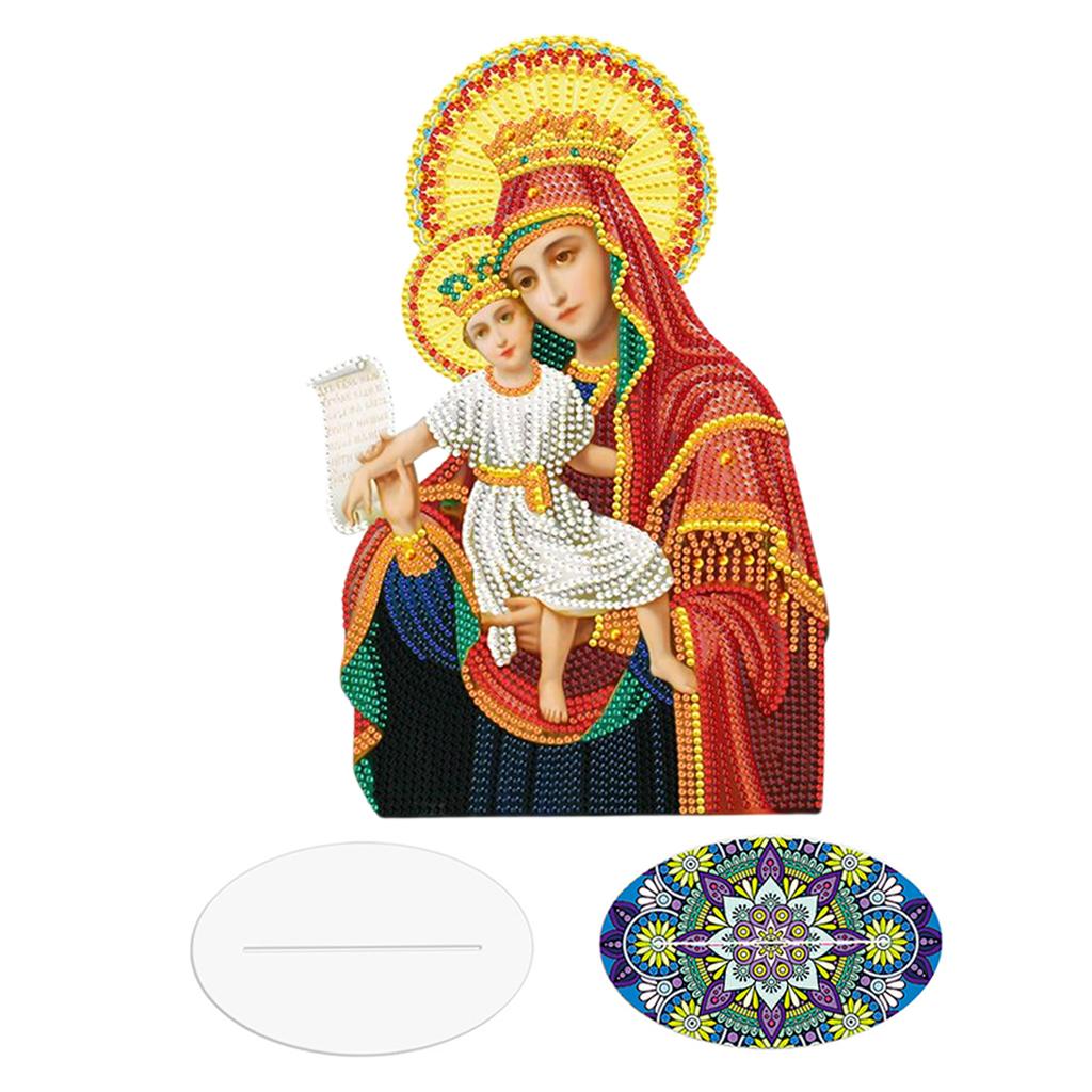 Creative Diamond Painting Arts Craft Religions Decor Ornaments Yellow Red