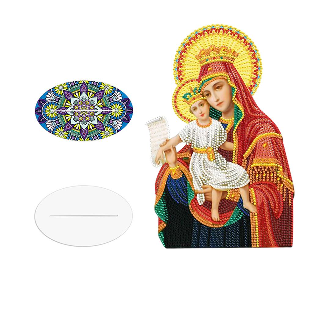 Creative Diamond Painting Arts Craft Religions Decor Ornaments Yellow Red