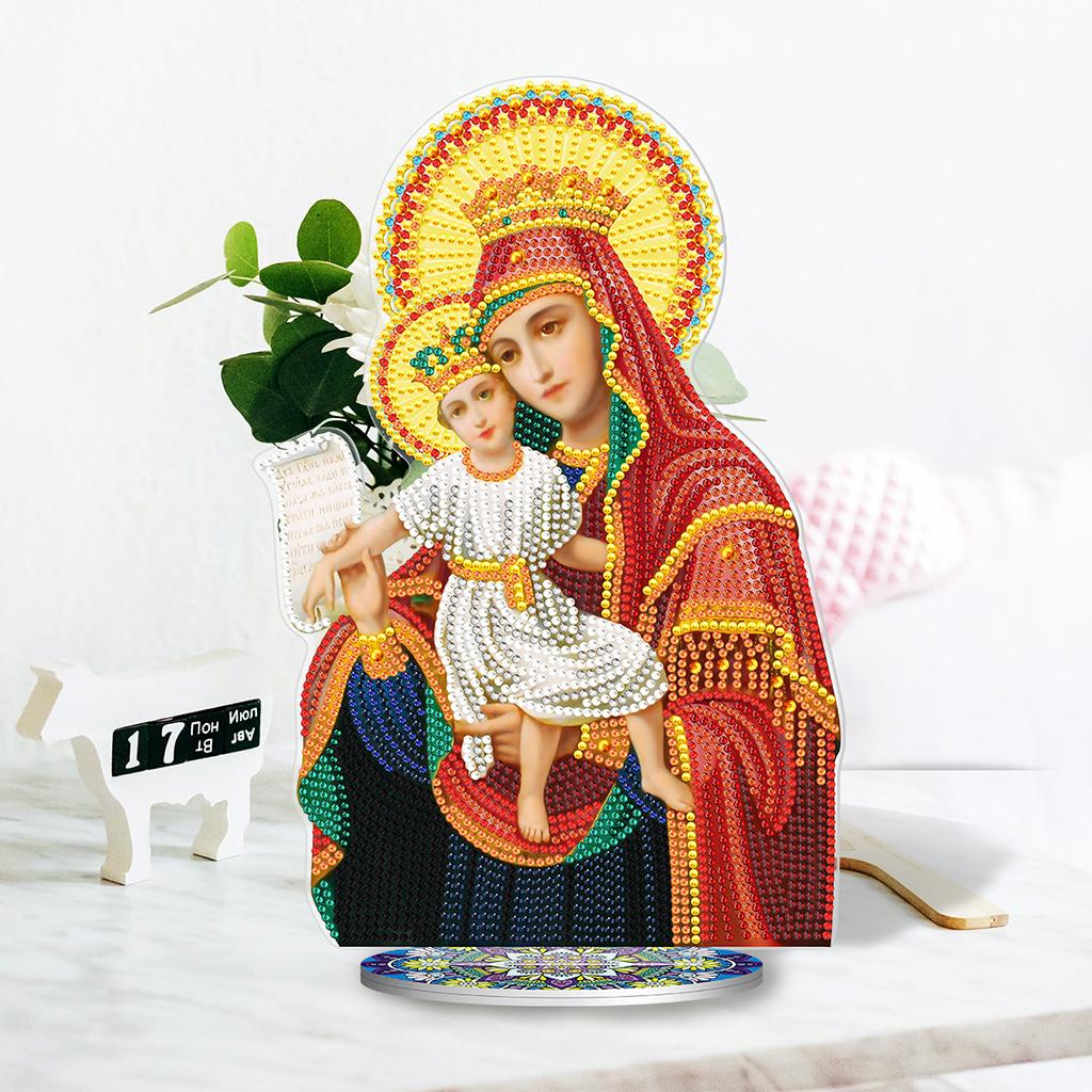 Creative Diamond Painting Arts Craft Religions Decor Ornaments Yellow Red