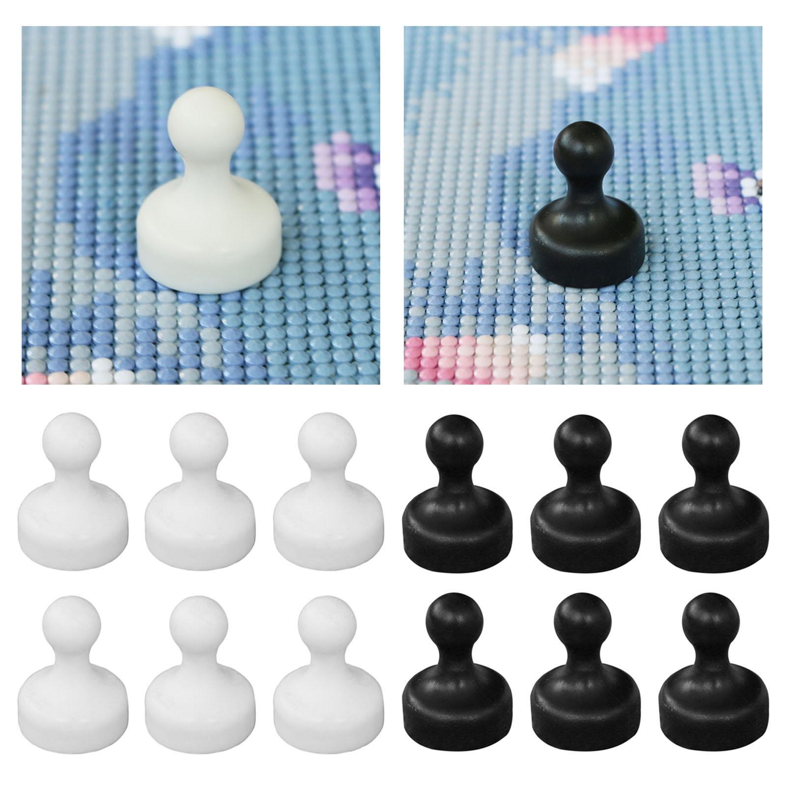 6x Stamp Shape Diamond Painting Magnet Cover Holder Magnetic Supplies Black