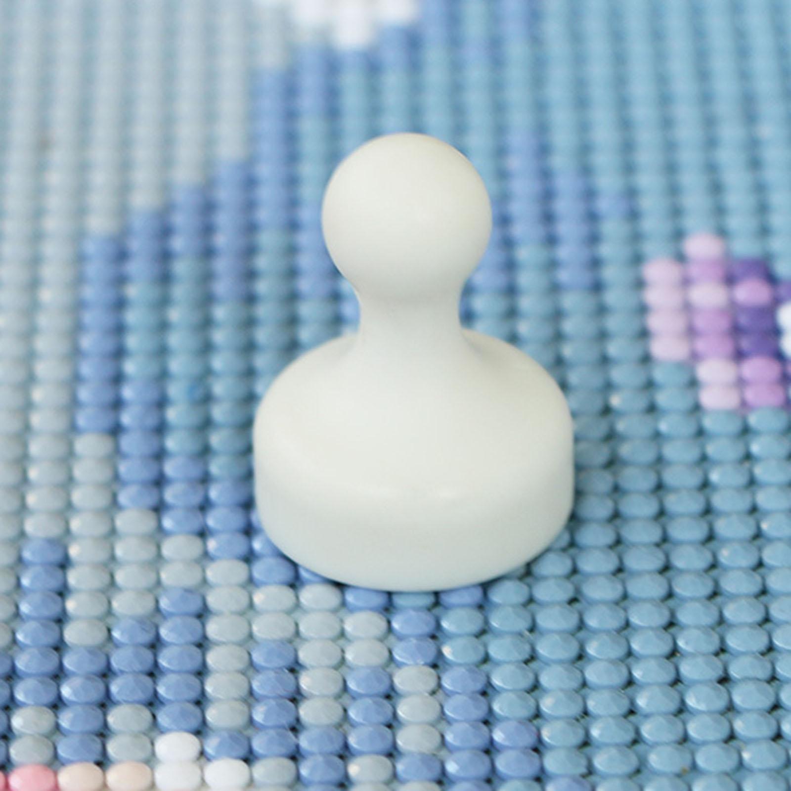 6x Stamp Shape Diamond Painting Magnet Cover Holder Magnetic Supplies White