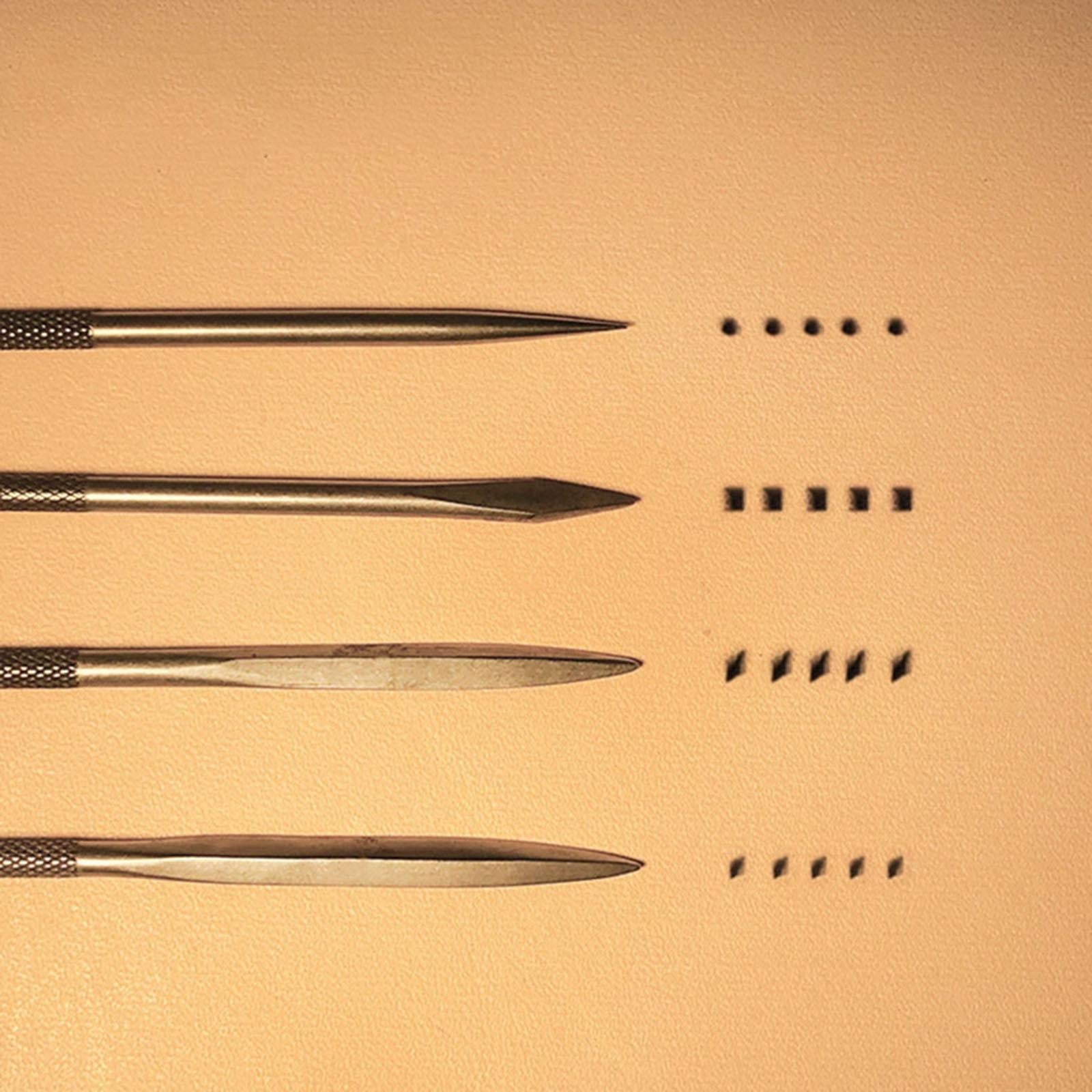 Professional Awl Tool Stitcher DIY Leathercraft Sewing Repairing Wood Handle