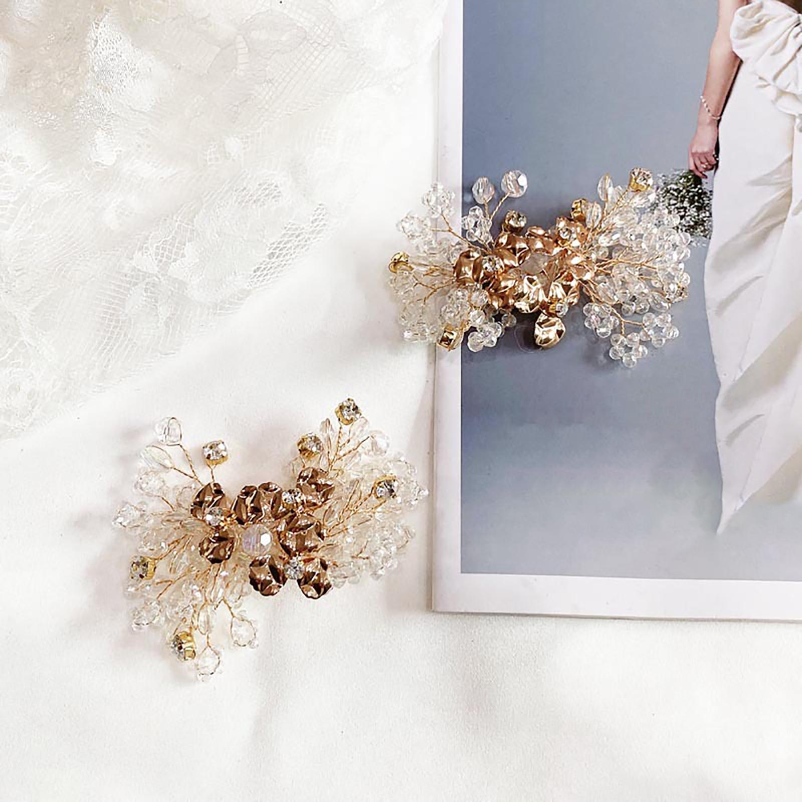Exquisite Shoe Charm Rhinestone Shoe Flower for Women Lady Bridal High Heels