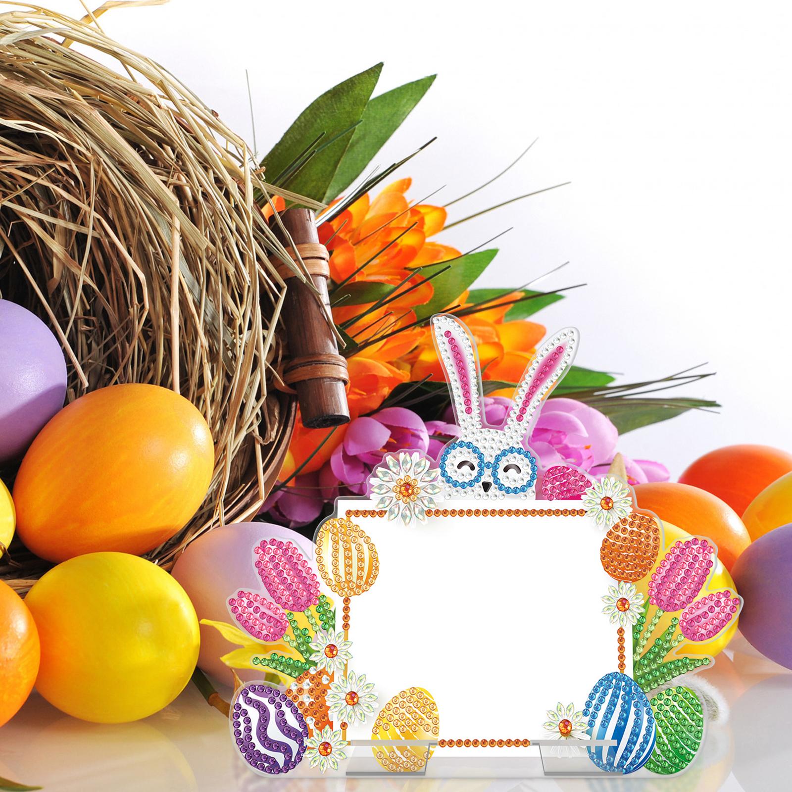 DIY Diamond Easter Handiwork Animal Message Board for Decor Ornament Home A