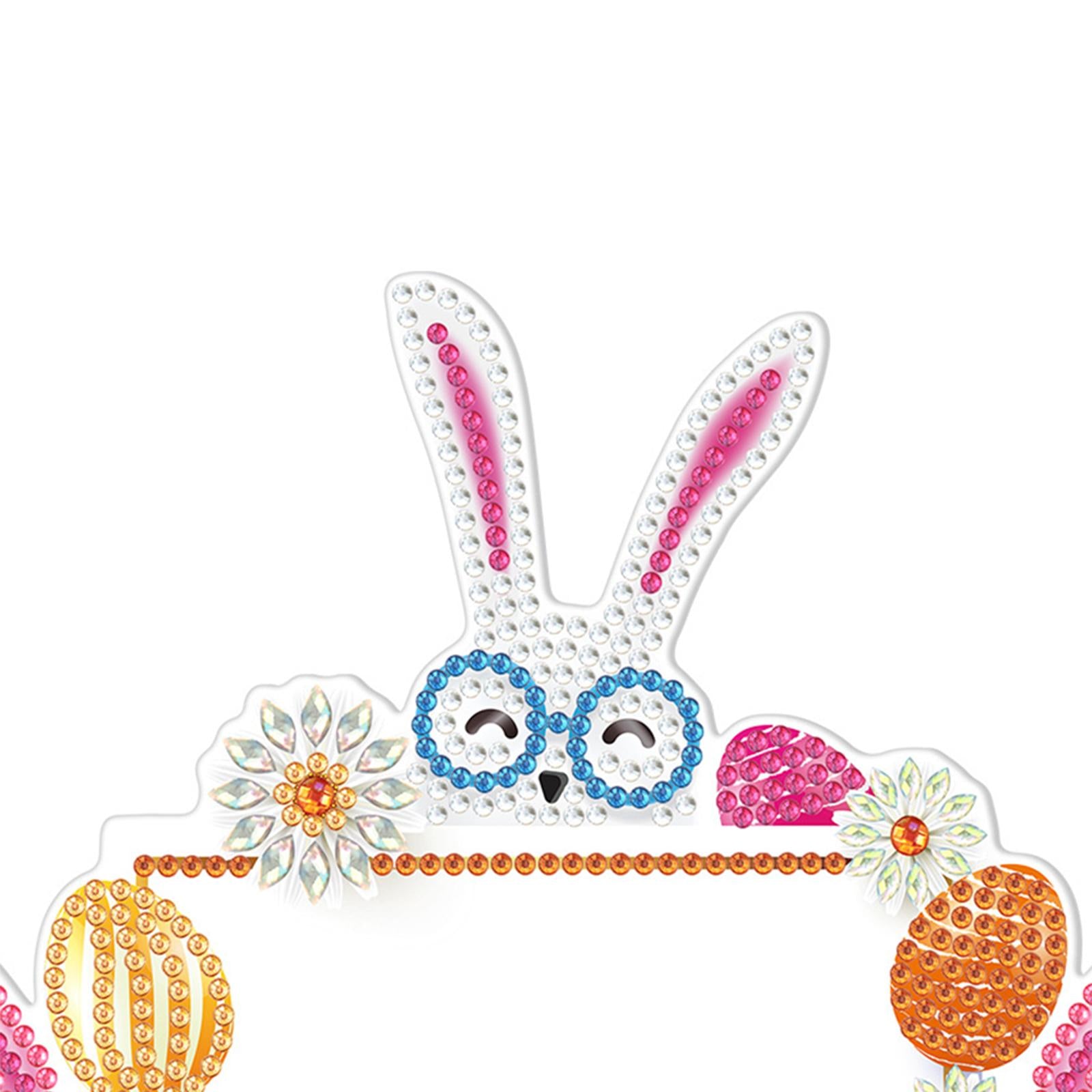 DIY Diamond Easter Handiwork Animal Message Board for Decor Ornament Home A