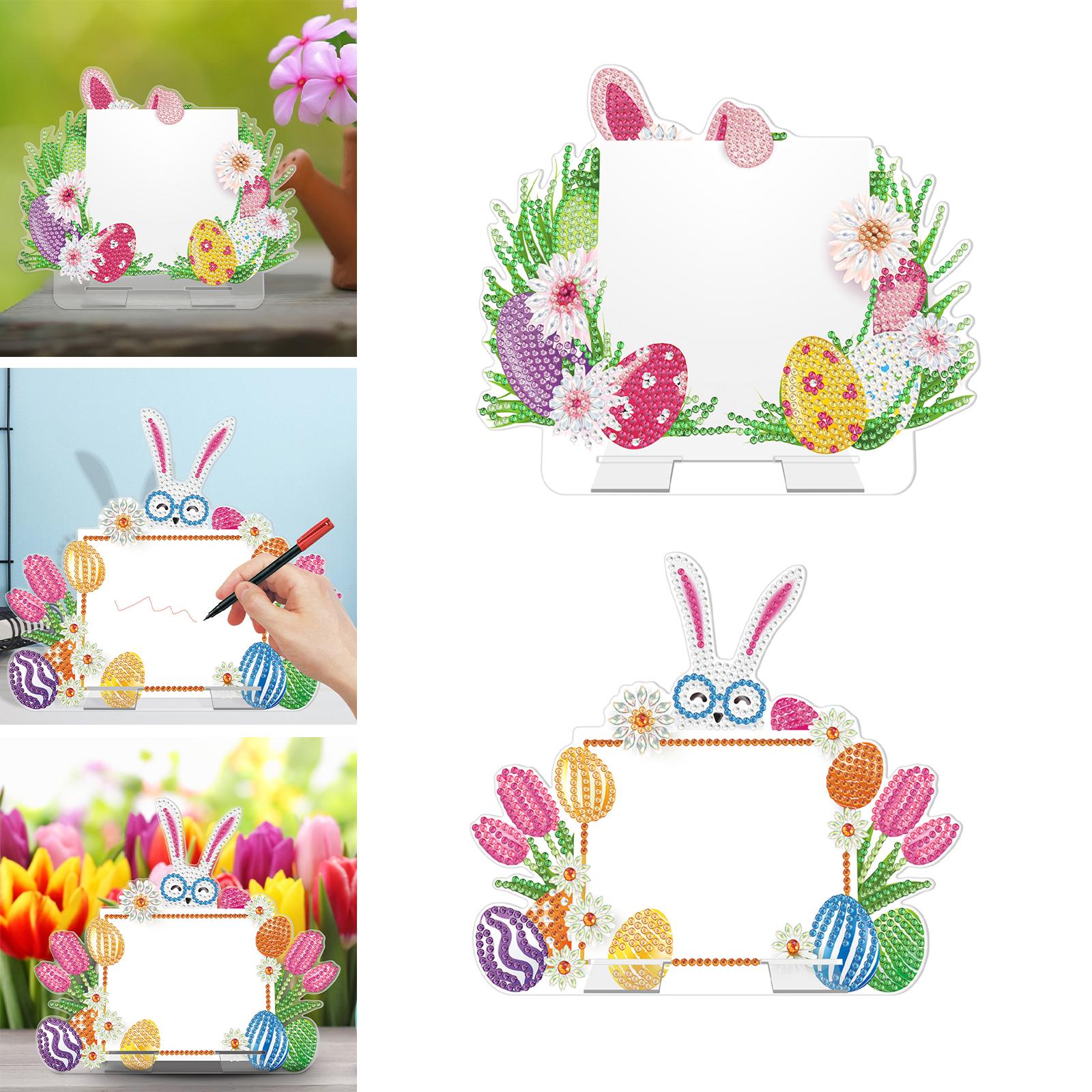 DIY Diamond Easter Handiwork Animal Message Board for Decor Ornament Home A