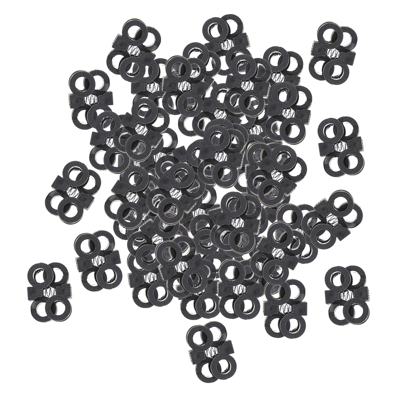 50pcs Quick Shoelace Lock Shoe Strings Cord Buckle Toggle Stopper