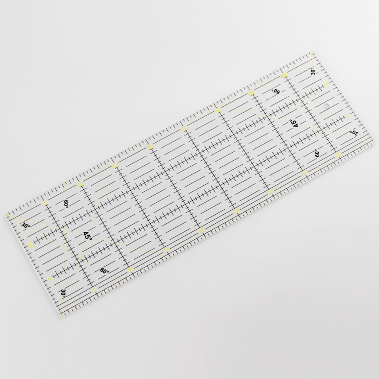 Large Quilting Patchwork Template Acrylic Ruler Non-Slip Measuring Tool