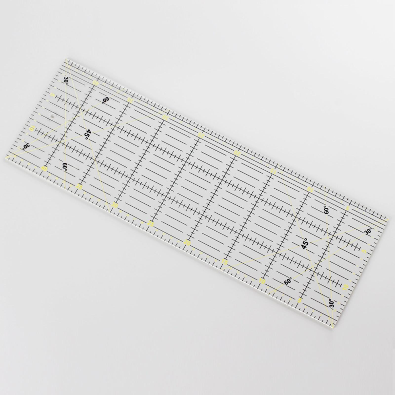 Large Quilting Patchwork Template Acrylic Ruler Non-Slip Measuring Tool