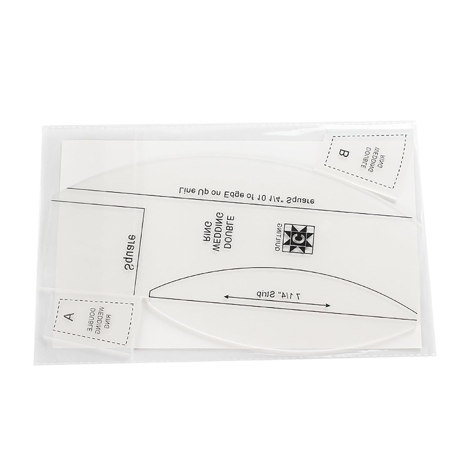 3Pcs Dresden Plate Template Multifunction for Measure Craft Tools Kit Tailor
