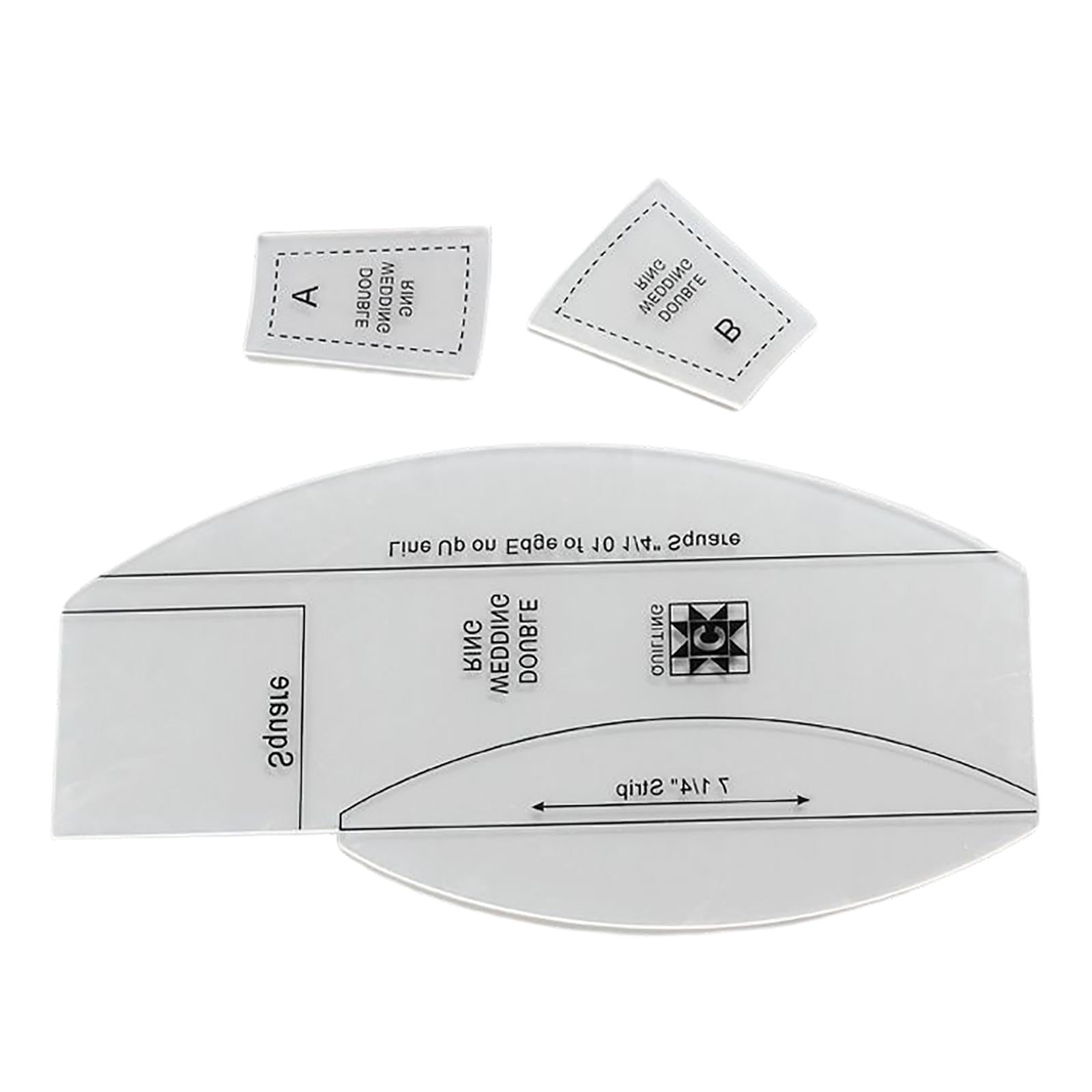 3Pcs Dresden Plate Template Multifunction for Measure Craft Tools Kit Tailor