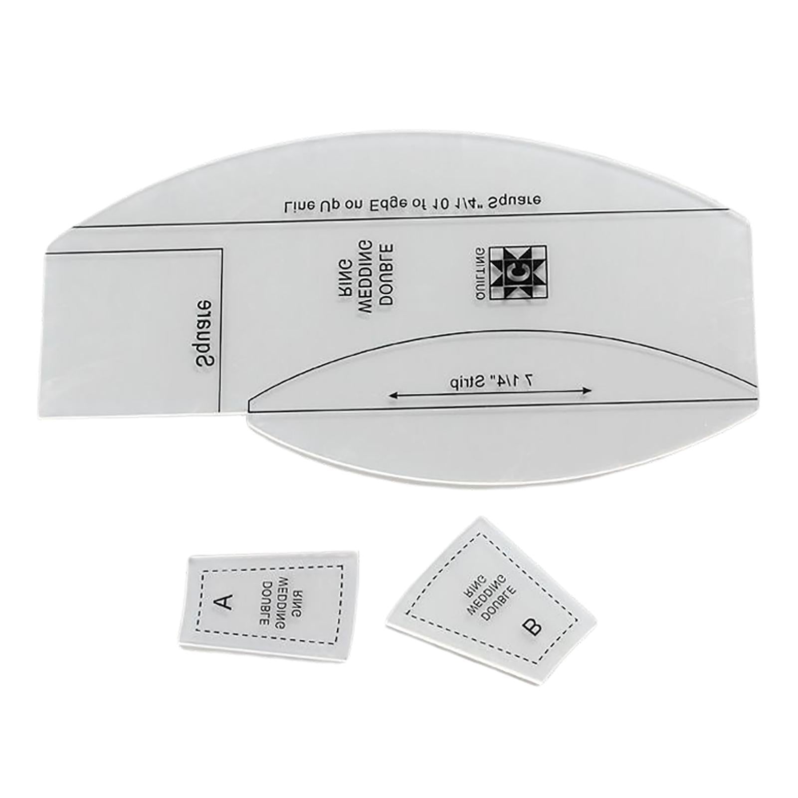3Pcs Dresden Plate Template Multifunction for Measure Craft Tools Kit Tailor