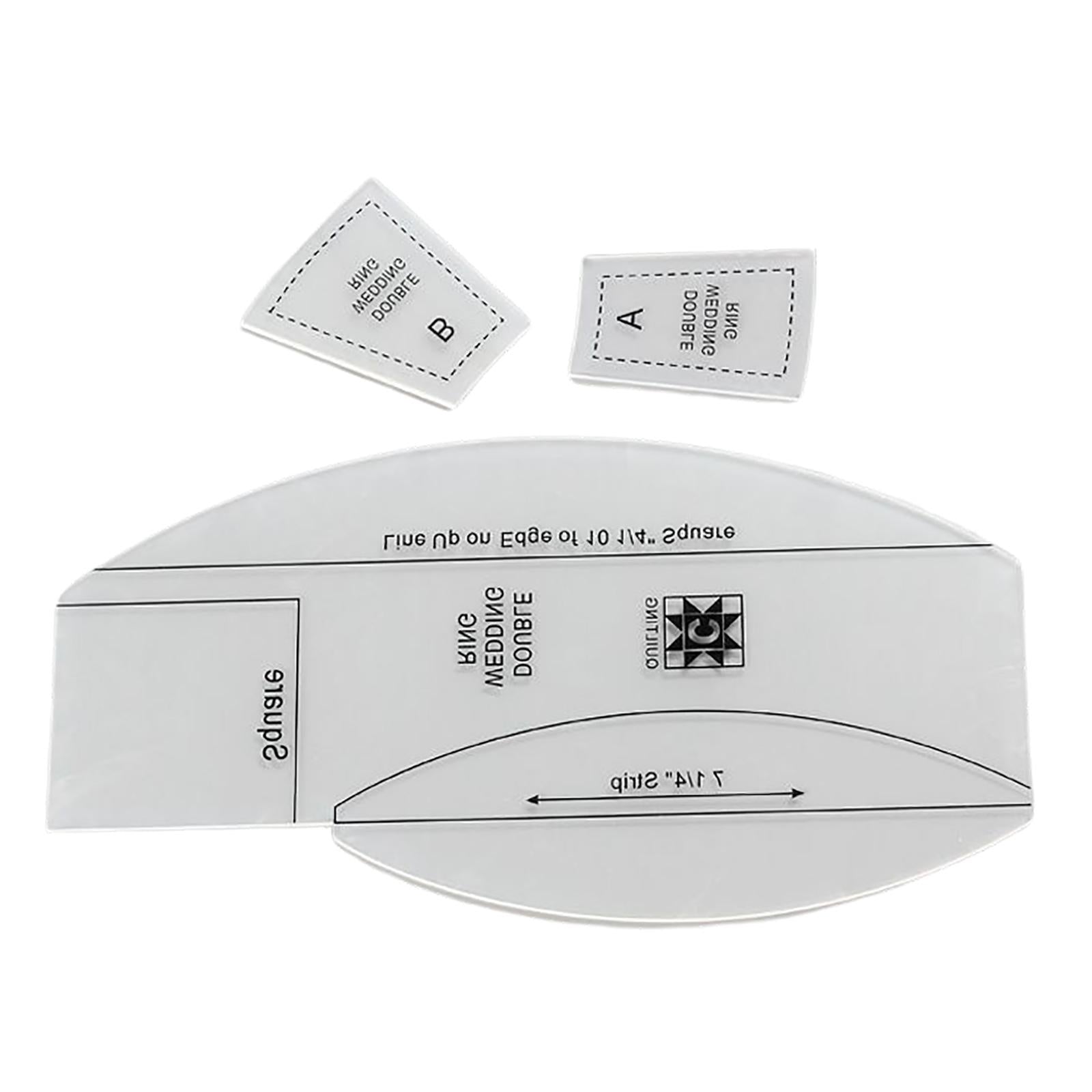 3Pcs Dresden Plate Template Multifunction for Measure Craft Tools Kit Tailor