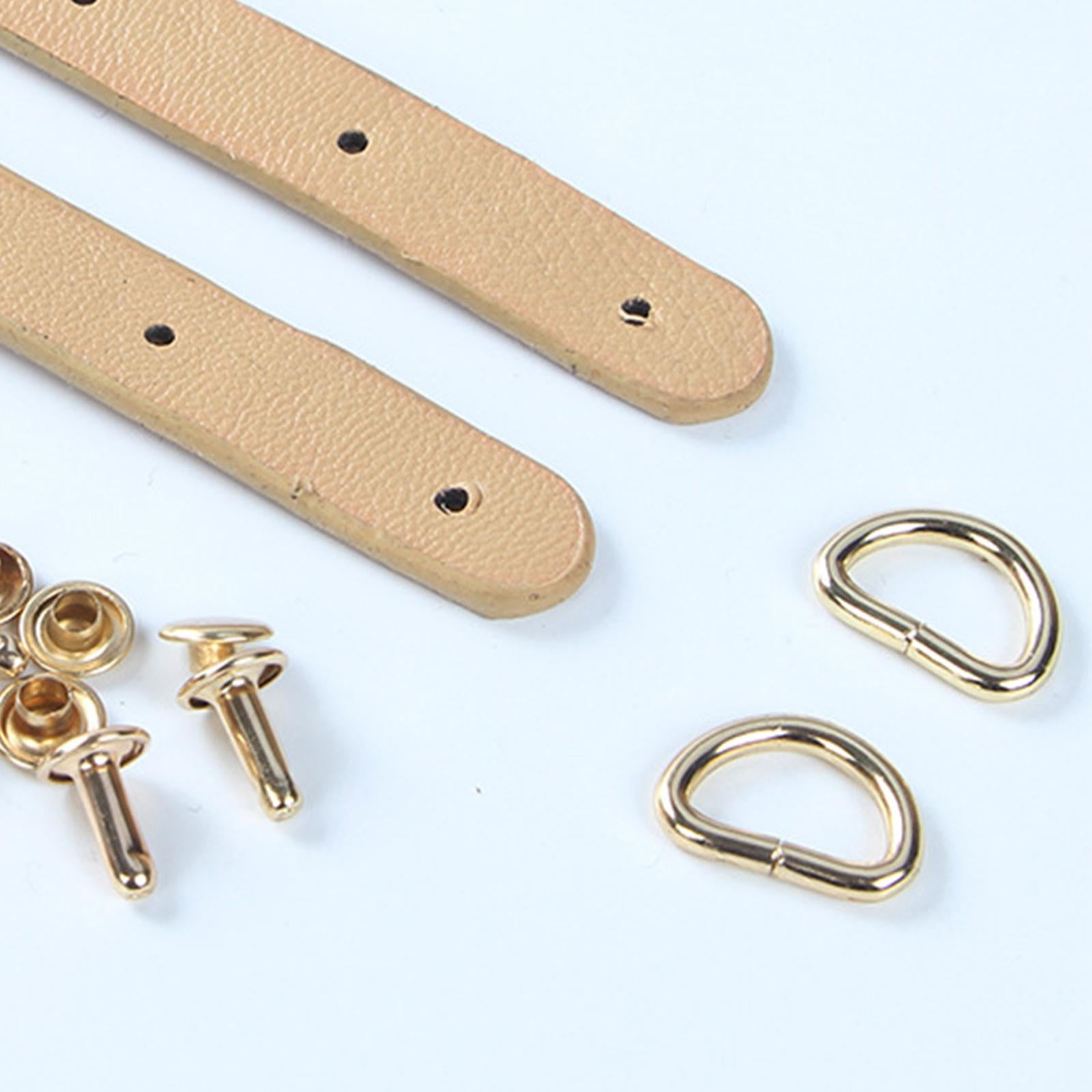 Faux Leather Sew On Faux Leather Strap with D Ring Buckle Strap Milk Tea