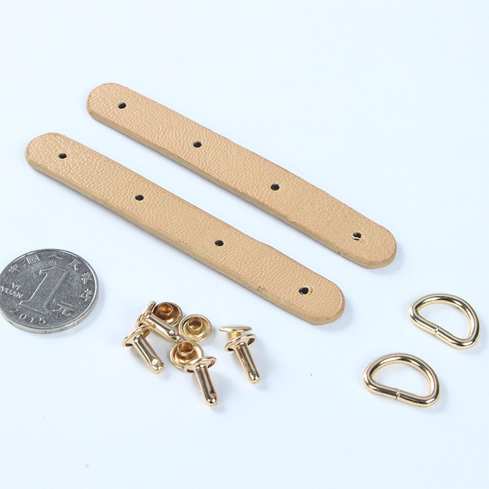 Faux Leather Sew On Faux Leather Strap with D Ring Buckle Strap Milk Tea