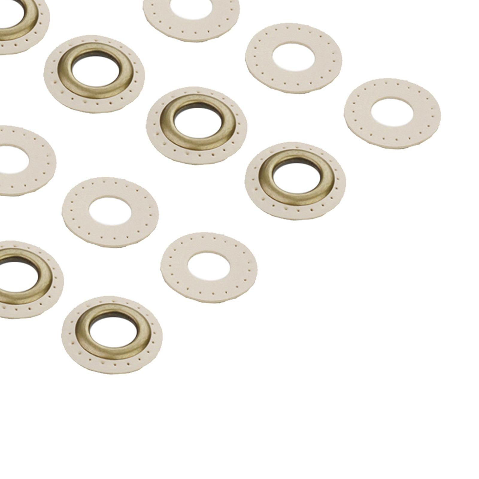 PU Leather Grommets Eyelets Set Patches Crafts Applique for Purse Bags Shoes Beige