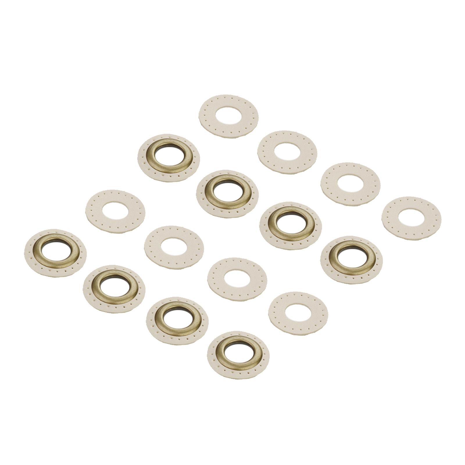 PU Leather Grommets Eyelets Set Patches Crafts Applique for Purse Bags Shoes Beige