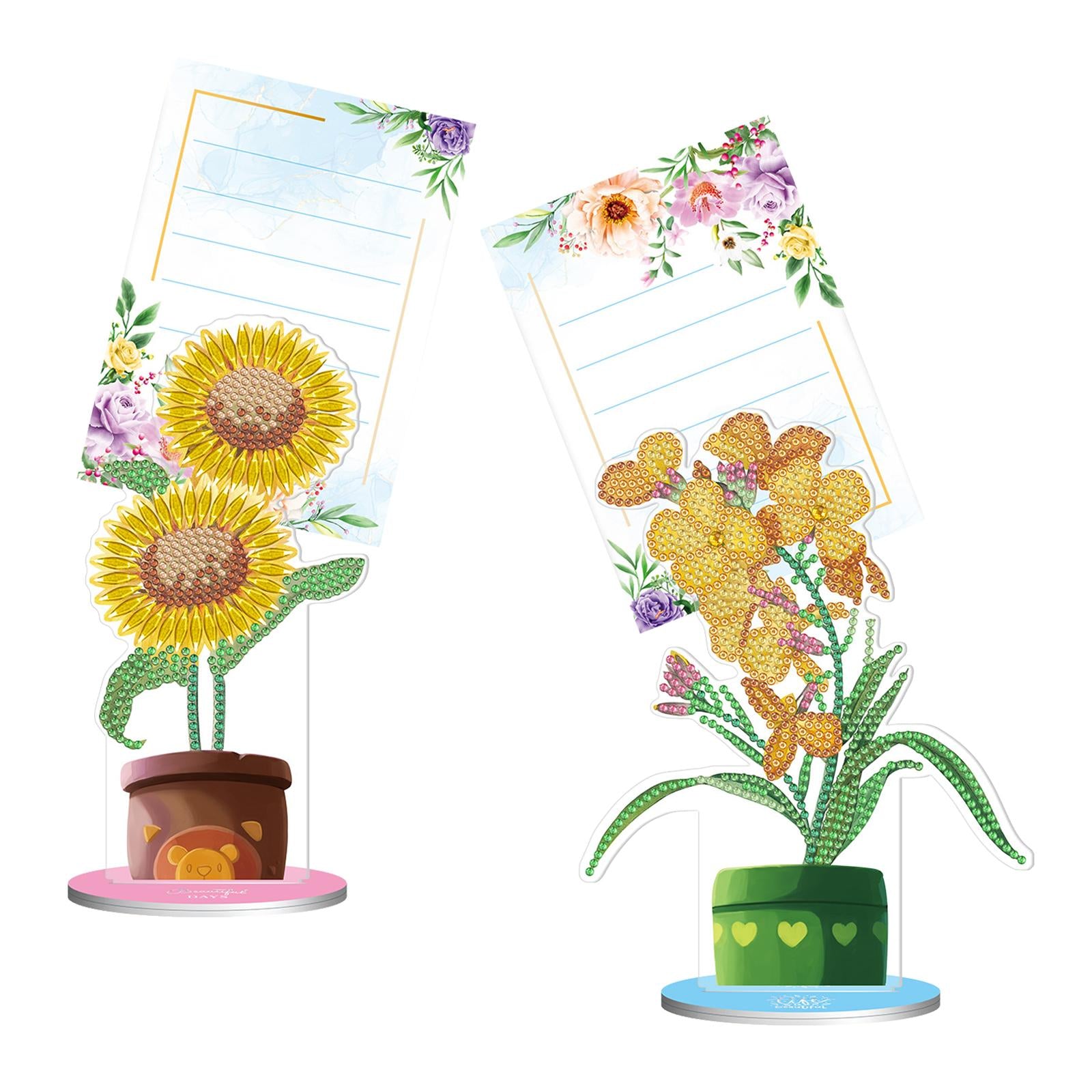 5D DIY Diamond Painting Photo Holder Memo Clip Name Place Card Picture Stand 9x18.5cm 14.5x19cm