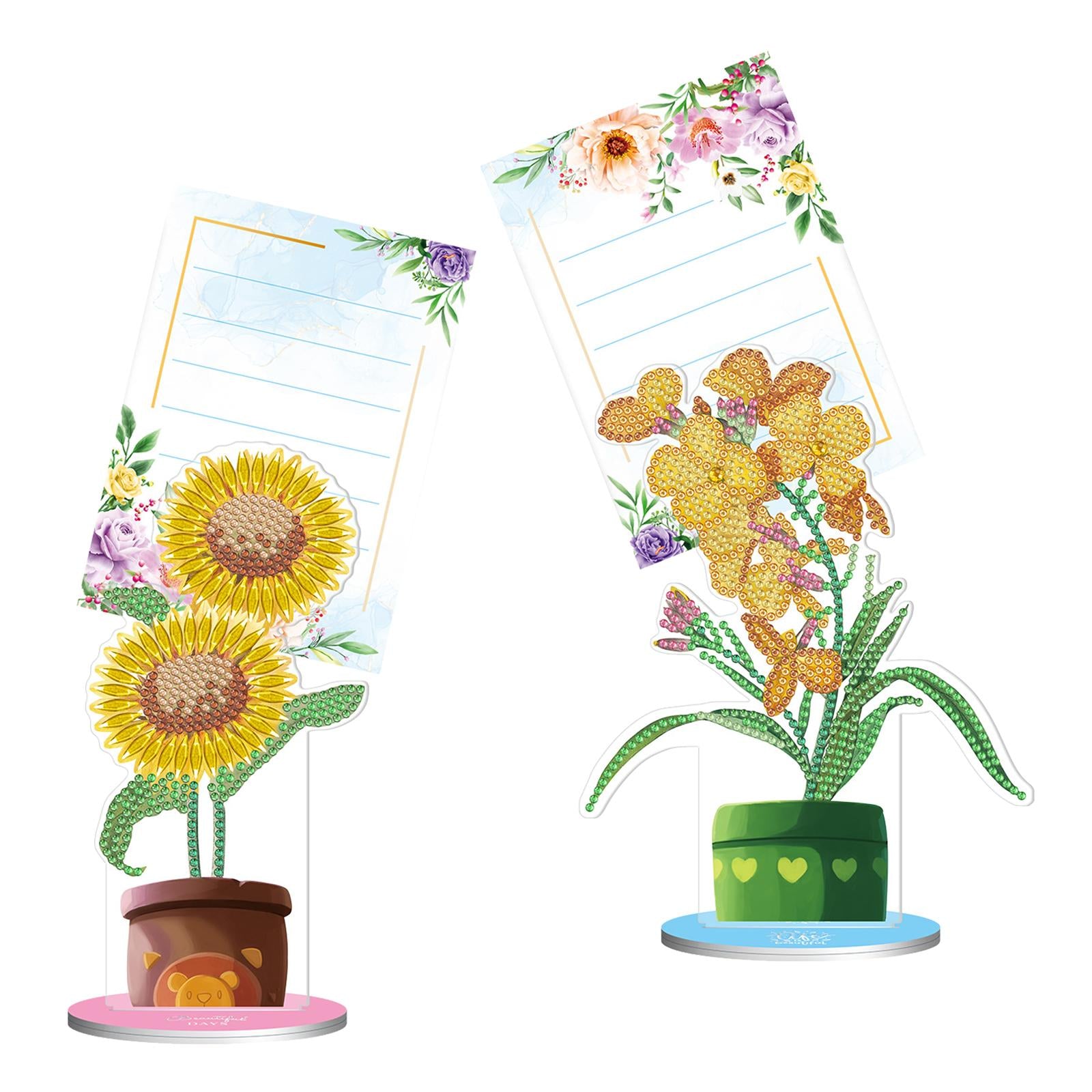 5D DIY Diamond Painting Photo Holder Memo Clip Name Place Card Picture Stand 9x18.5cm 14.5x19cm