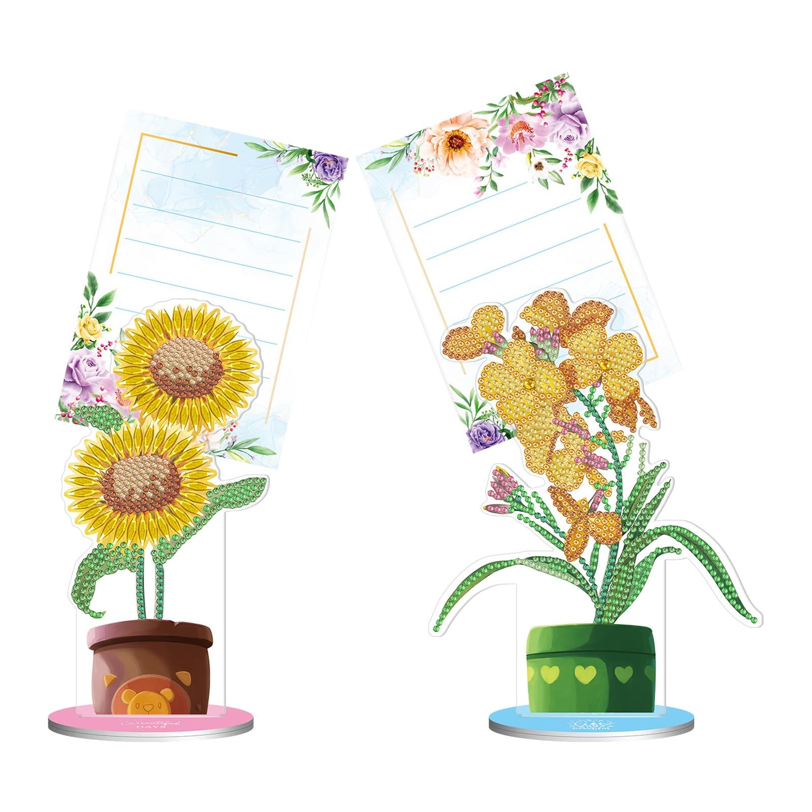 5D DIY Diamond Painting Photo Holder Memo Clip Name Place Card Picture Stand 9x18.5cm 14.5x19cm
