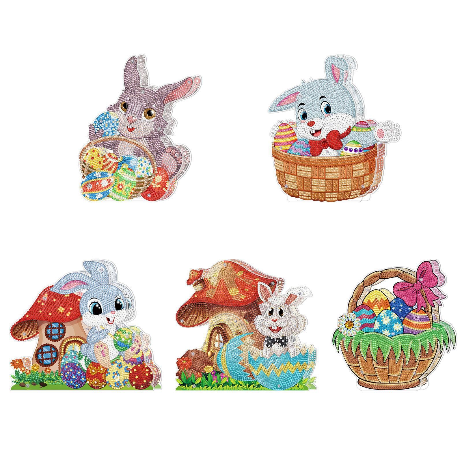 DIY Diamond Painting Easter Rabbit Decoration Handmade Diamond Drawing E