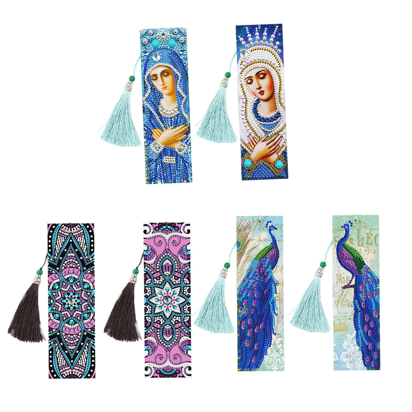 5D Diamond Painting Bookmark Kit Tassel Bookmark Art Crafts for Kids Adults Women