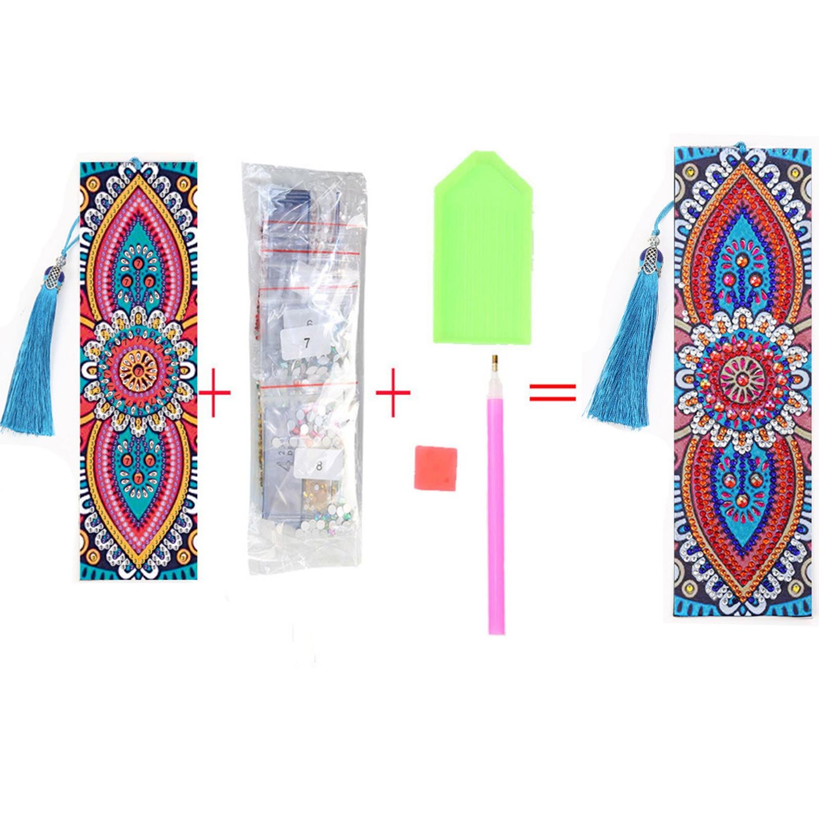Beaded Painting Bookmarks Art Craft Supplies Drill Gift with Tassels 1