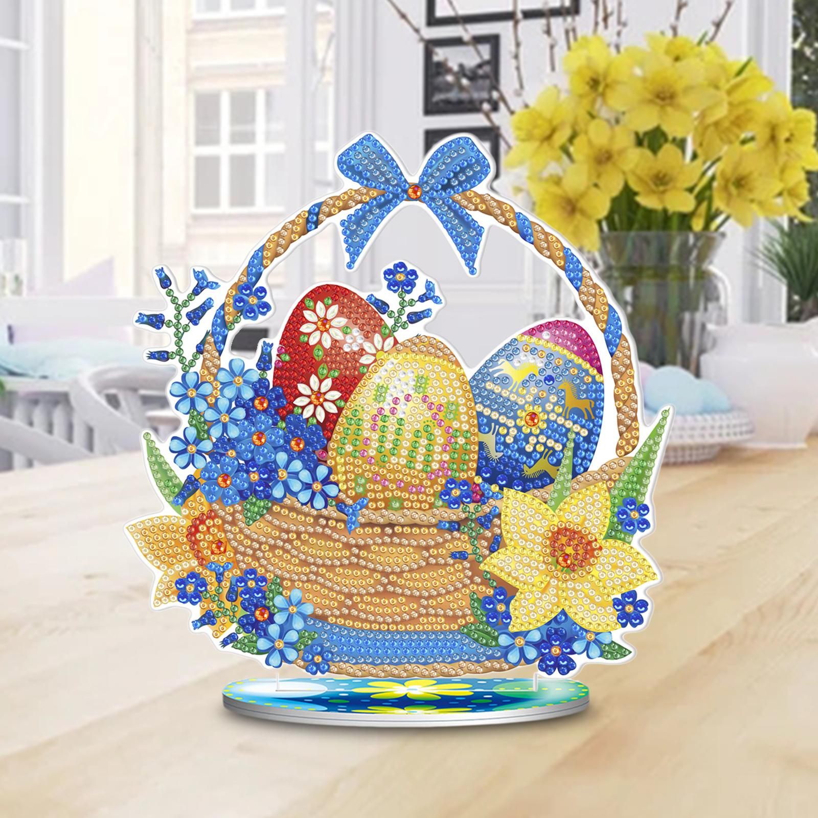 DIY Diamond Painting Arts Crafts Diamond Drawing for Adult Easter Egg Basket