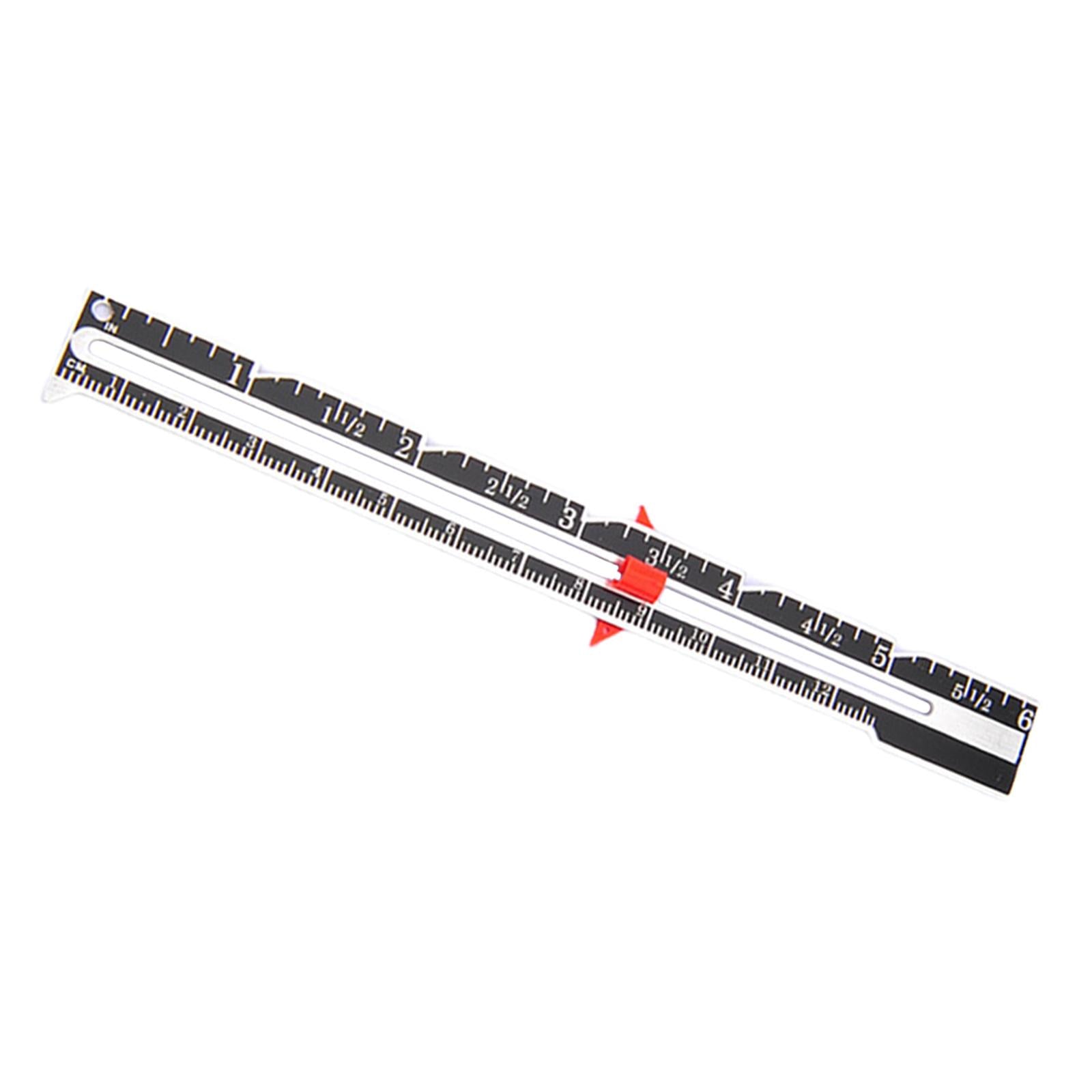 Measure Ruler Gauge Tool Hem Collar Sewing Knitting Adjustable Marker red