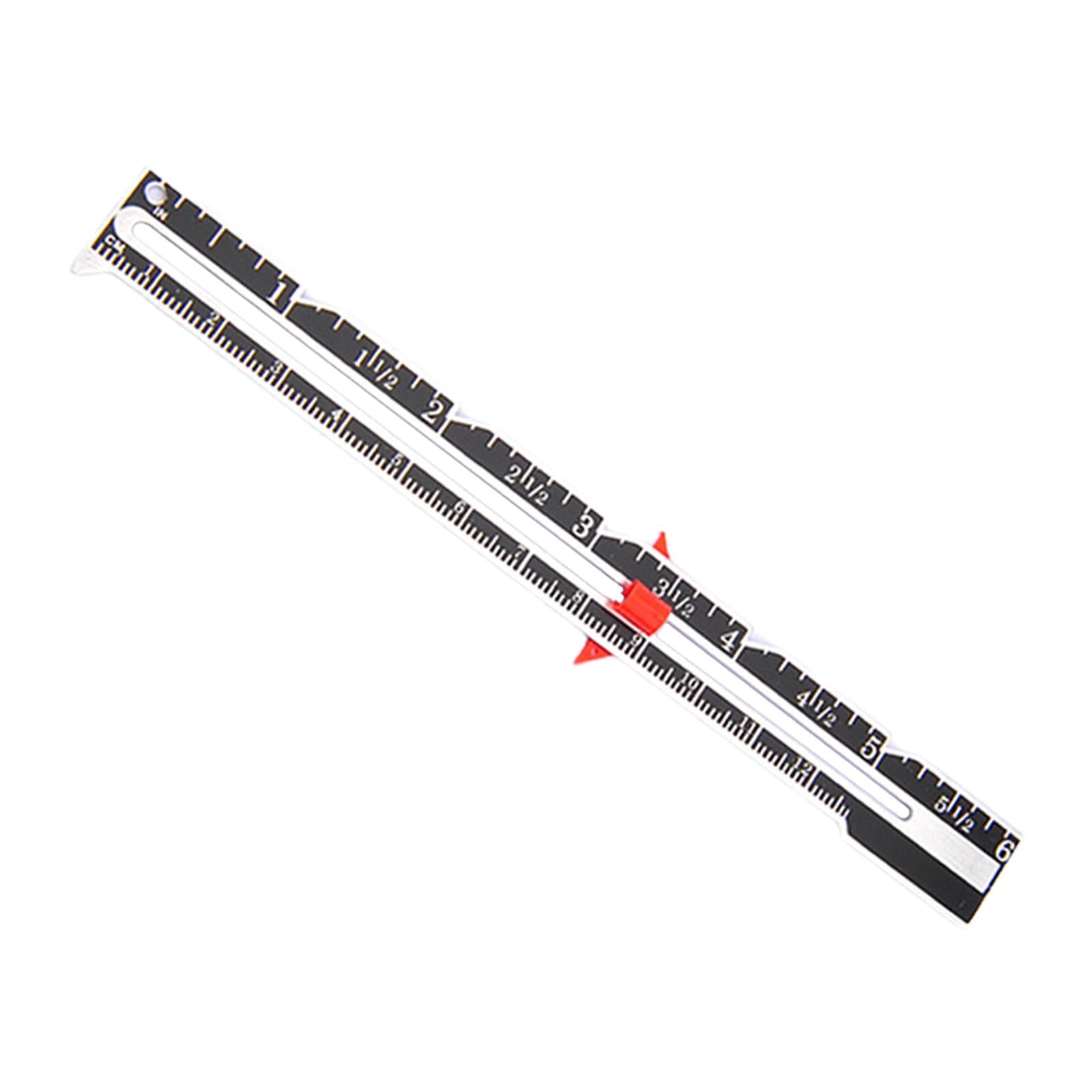 Measure Ruler Gauge Tool Hem Collar Sewing Knitting Adjustable Marker red