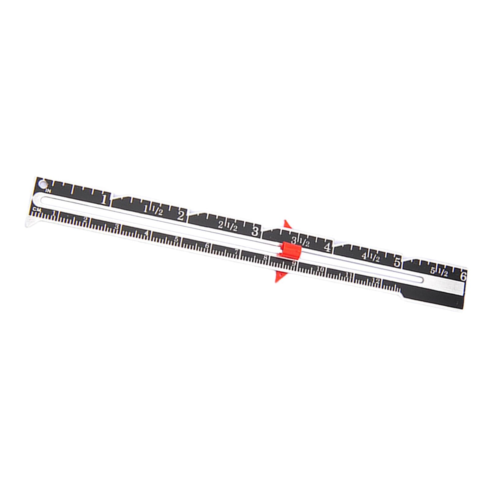 Measure Ruler Gauge Tool Hem Collar Sewing Knitting Adjustable Marker red