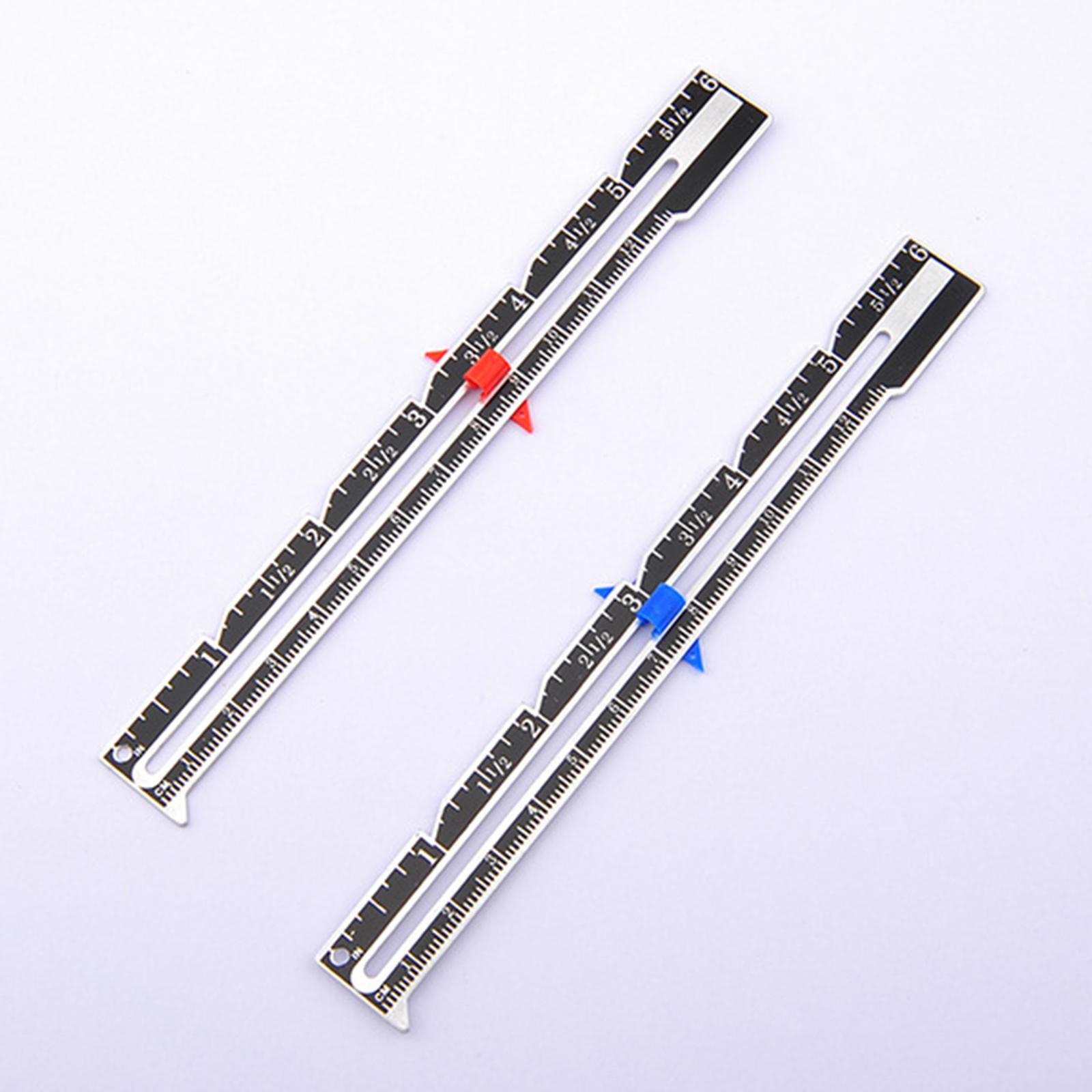 Measure Ruler Gauge Tool Hem Collar Sewing Knitting Adjustable Marker red